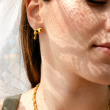 Small honey drop earrings