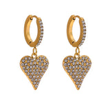 Shiny heart earrings