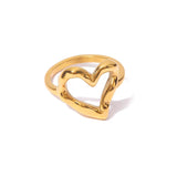 Adjustable heart ring