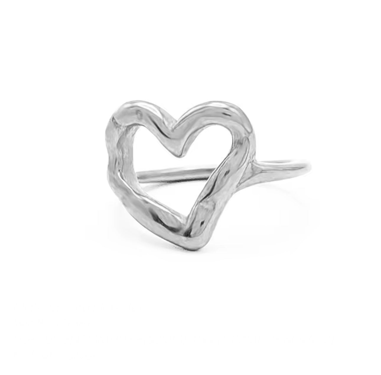 Adjustable heart ring