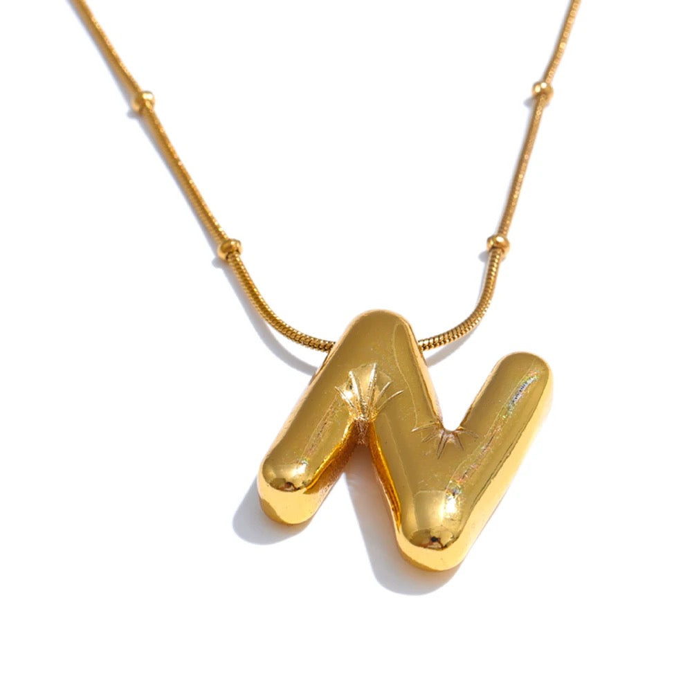 Ballon initial necklace